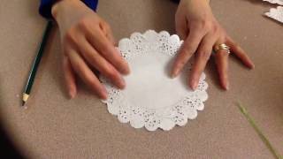 How To Make A Doily Christmas Tree Card [upl. by Barstow]