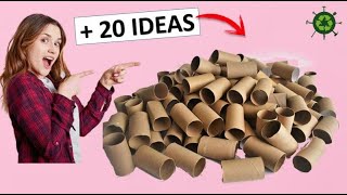 DE 20 MANUALIDADES GENIALES CON ROLLOS DE PAPEL HIGIÉNICO RECICLAJE [upl. by Bonnee994]