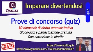 Esercitazione per la preparazione ai concorsi 10 domande di diritto amministrativo 352021 [upl. by Orlando]