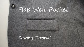 How to sew flap pockets on a jacket [upl. by Erminia]