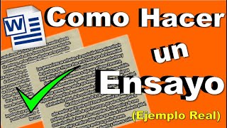 COMO HACER UN ENSAYO EN WORD FÁCIL Y RÁPIDO 2025😱✅ [upl. by Adnawt]