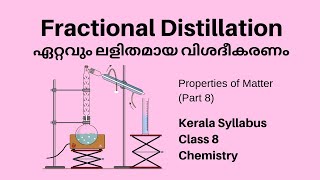 Fractional distillation  Properties of Matter  Class 8  Chemistry [upl. by Dlanar712]