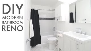 How To Remodel a Bathroom  DIY  Modern Builds [upl. by Seuguh395]