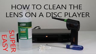 How to clean the lens on a CD DVD or BluRay disc player Fix for DVD wont read error EASIEST WAY [upl. by Lizzy]