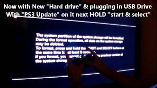 HOW TO FIX PS3  NEW HARD DRIVE amp UPDATE INSTALL [upl. by Ryle]