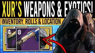 Destiny 2 XURS NEW WEAPONS amp RARE ARMOR 22nd December Xur Inventory  Armor Loot amp Location [upl. by Alimak]