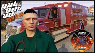 GTA 5 ROLEPLAY  FIRST DAY ON THE JOB AS ROOKIE EMT  EP 1  FIREEMT [upl. by Teufert]