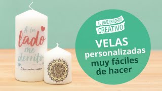 Cómo personalizar velas MUY FÁCIL  How to customize candles [upl. by Pol]