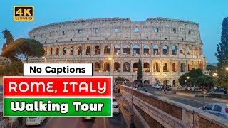 Rome Italy Walking Tour  15 Miles  4K [upl. by Maynard]