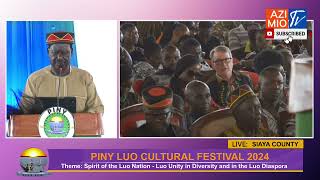 Raila Odingas POWERFUL speech at the Piny Luo festival UNITING luos from across Africa [upl. by Huldah]