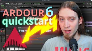 Ardour 6 Quickstart recording editing mixing and exporting [upl. by Auqined223]