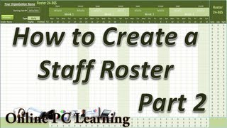 Roster  How to Create a Roster Template Part 2  Roster tutorial [upl. by Nonnahc]