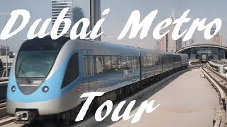 Tour of the Dubai Metro  lines and principle stations [upl. by Eberto676]