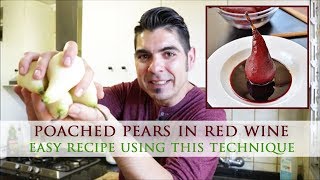 Poached Pears in Red Wine  Easy Dessert Recipe [upl. by Thomsen]