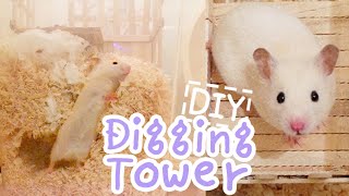 Digging Tower ☆HAMSTER DIY☆ [upl. by Acissaj]