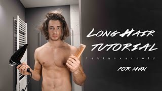 Men Hairstyle Tutorial long hair  How to style [upl. by Godfrey]