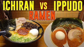 ICHIRAN vs IPPUDO Ramen BEST Japanese Ramen Chain [upl. by Doy396]