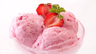 Helado de Fresa fácil y delicioso  3 Ingredientes y SIN máquina heladera [upl. by Nalloh]