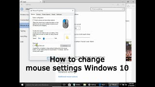 How to change mouse settings Windows 10 [upl. by Ynnohj107]