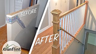 Installing a Staircase Guard Railing amp Hardwood Floor Patching  DIY Homeowner Problem Solving [upl. by Langdon]