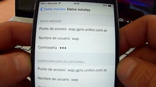 Configuracion APN iPhone 6 movistar argentina 4G [upl. by Sender526]