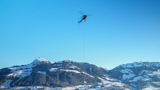 Luftige Mission beim HahnenkammRennen 2024 [upl. by Epul]