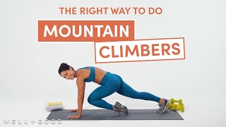 How to Do Mountain Climbers  The Right Way  WellGood [upl. by Dorfman]