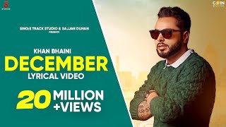 Khan Bhaini  December Lyrical Video  New Punjabi Songs  Latest Punjabi Song 2020  Coin Digital [upl. by Ellenuahs]