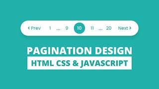 Pagination UI Design using HTML CSS amp JavaScript  Fully Functional Pagination Design in JavaScript [upl. by Eniac]