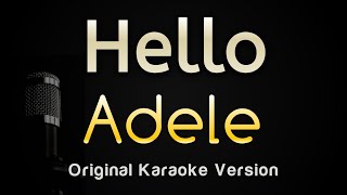 Hello  Adele Karaoke Songs With Lyrics  Original Key [upl. by Nodnas]