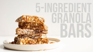 Healthy 5Ingredient Granola Bars  Minimalist Baker Recipes [upl. by Mattox990]