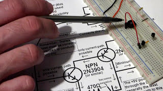 NPN 2n3904 and PNP 2n3906 transistor controlled flashing LED circuit step by step build [upl. by Man]