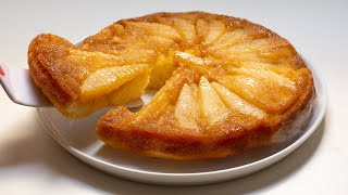 Pear Cake Recipe  Easy Caramel Upside Down Cake [upl. by Clemen270]