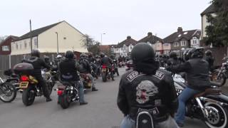 hells angels london memorial ride 21 03 2015 [upl. by Ciardap]