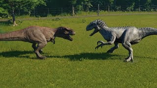 Indominus Rex VS TRex  Jurassic World Evolution [upl. by Eddra]