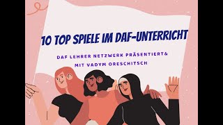 10 Top Spiele im DaFUnterricht [upl. by Yolane]