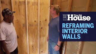 How to Reframe an Interior Wall  This Old House [upl. by Yrneh]