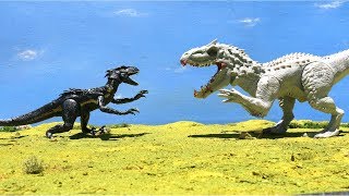 INDORAPTOR Vs INDOMINUS REX  Full Battle HD FanFilm [upl. by Leafar]