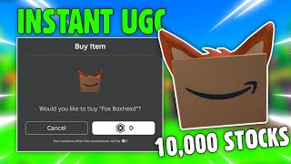 10K STOCKS  Roblox Instant UGC Script  Get Fox BoxHead Instantly  Envixity Scripts [upl. by Porte]