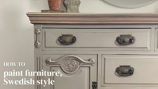 How to use Annie Sloan Chalk Paint on furniture to create a Swedish Gustavian Look [upl. by Yolanda638]