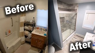 Bathroom Remodel TimeLapse  DIY Renovation Start to Finish [upl. by Williamson838]