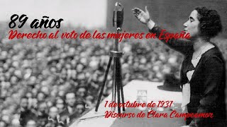 89 años de un discurso histórico de Clara Campoamor [upl. by Smada575]