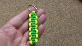 Two Colour Cobra Weave Keychain [upl. by Airdnax]