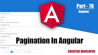 How To Create Pagination In Angular  Pagination Angular  Angular  Angular Tutorial  Course [upl. by Llohcin]