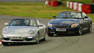 BMW Z4 vs Porsche Boxster S TBT  Fifth Gear [upl. by Olegnaed356]