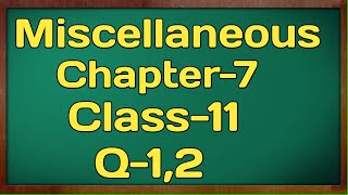 Miscellaneous Exercise Chapter 7 Q1Q2 Permutations and Combinations Class 11 Maths NCERT [upl. by Ynatsed]