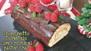 Tronchetto di Natale con crema al pistacchio [upl. by Retnuh]