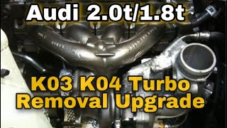 Audi B7B8B85 How To Remove Your Turbo at home By your Self K04 Upgrade 20t 18t Tfsi  Fsi [upl. by Greenebaum717]