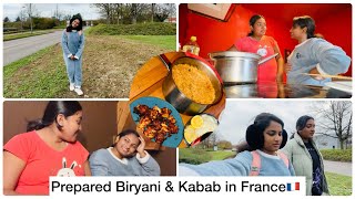 Prepared biryani amp kabab at France🇫🇷Fun and excited😍SPURTHI VLOGS [upl. by Julee689]