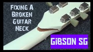 Fixing A Broken Guitar Neck  Gibson SG [upl. by Taryn]